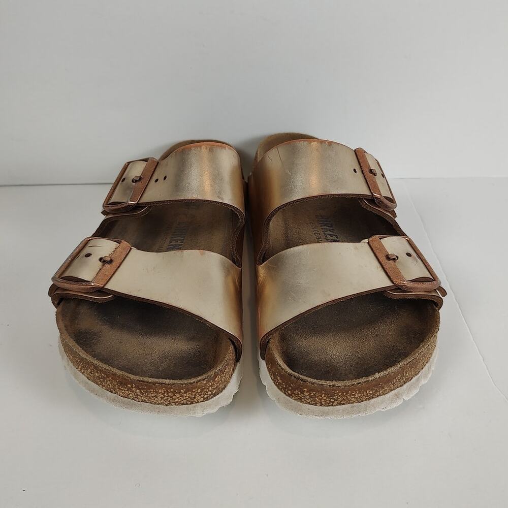 Birkenstock Arizona metallic Rose Gold casual summer sandals womens 6-6.5 (37) - Picture 6 of 9